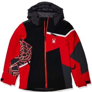SPYDER (Like New) Boys Ski Jacket Red/Black Size 14 used for 1 week.